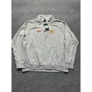 Nike NWT USC Trojans Men's Quarter Zip With Pockets Size Xl Gray